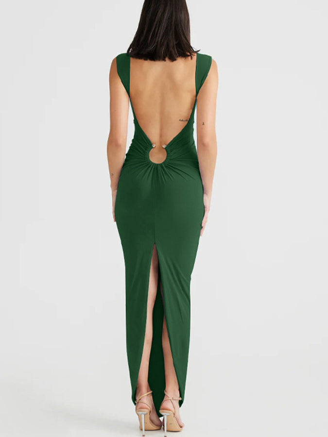 Backless Strap Maxi Dress
