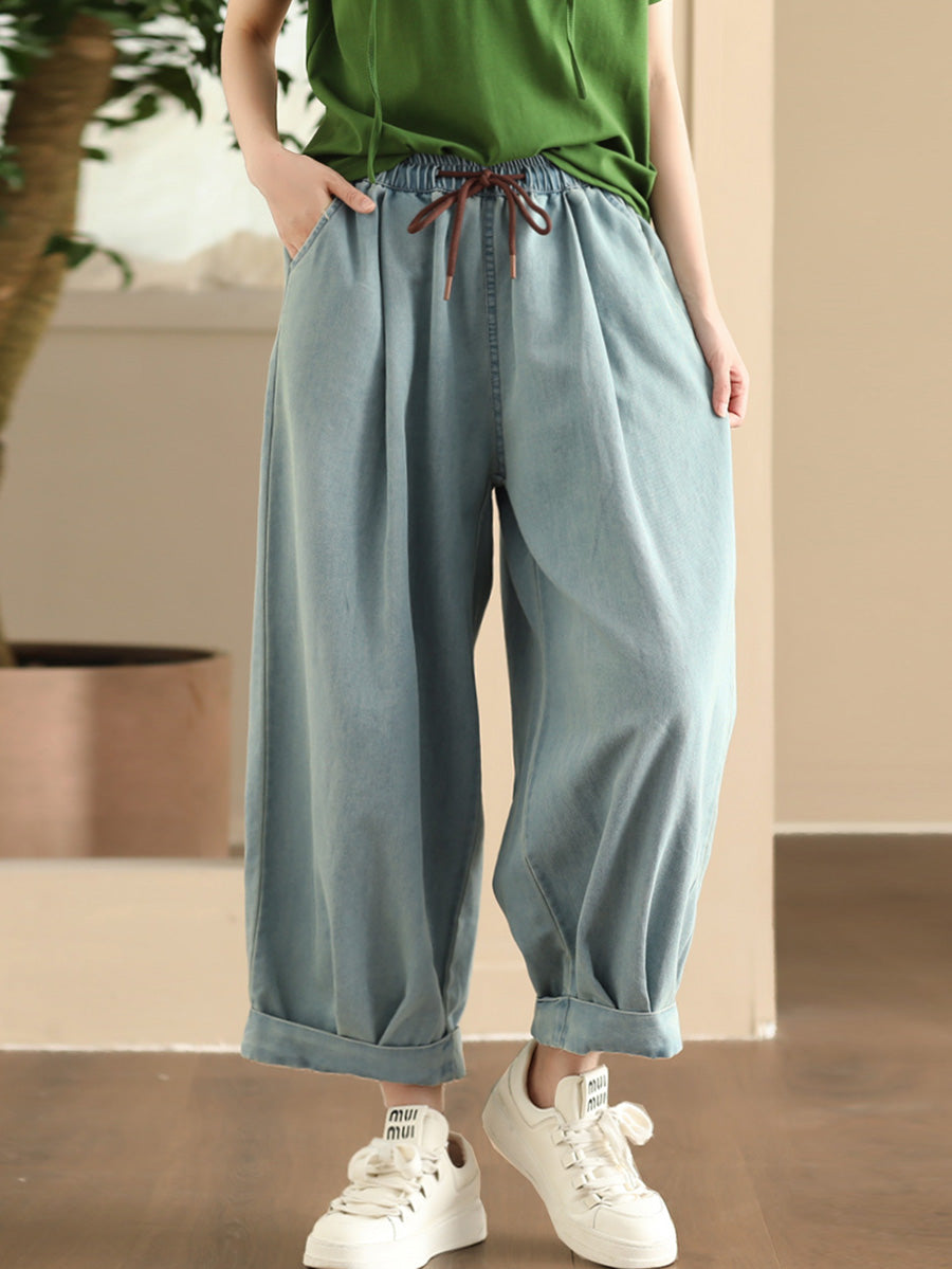 Summer Denim Loose Harem Pants Fd003