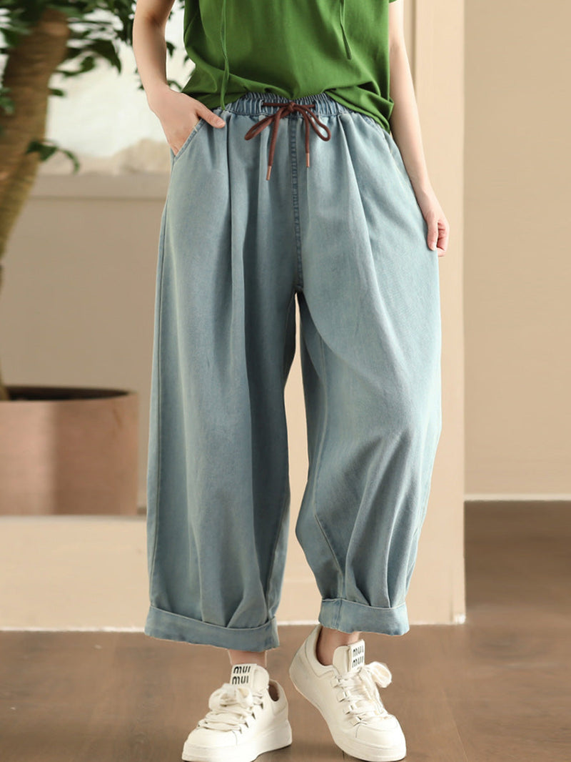 Summer Denim Loose Harem Pants Fd003