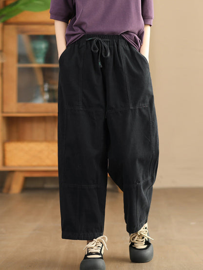Autumn Spliced Pocket Harem Pants Ai1030