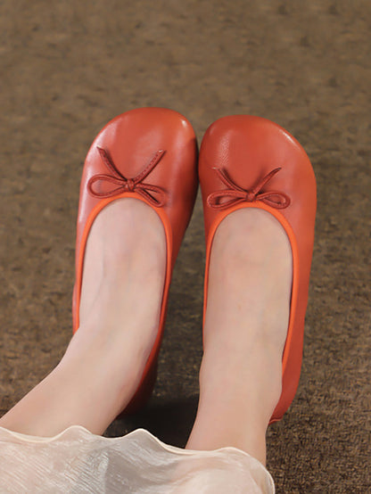 Summer Leather Bowknot Shoes Fg1002