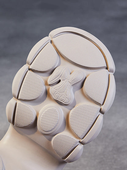 Summer Leather Spliced Platfrom Slippers Cv1033