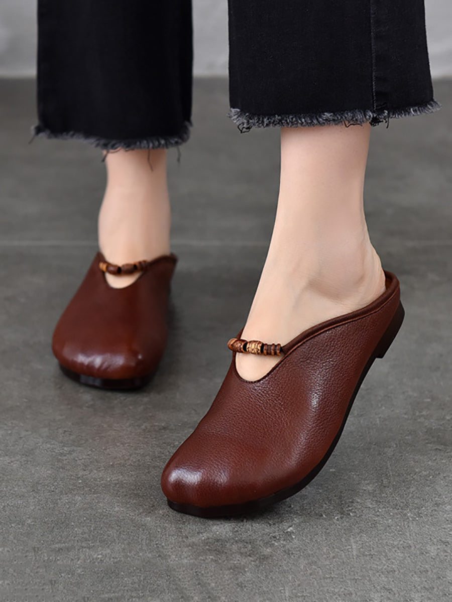Summer Leather Soft Sandals