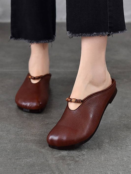 Summer Leather Soft Sandals