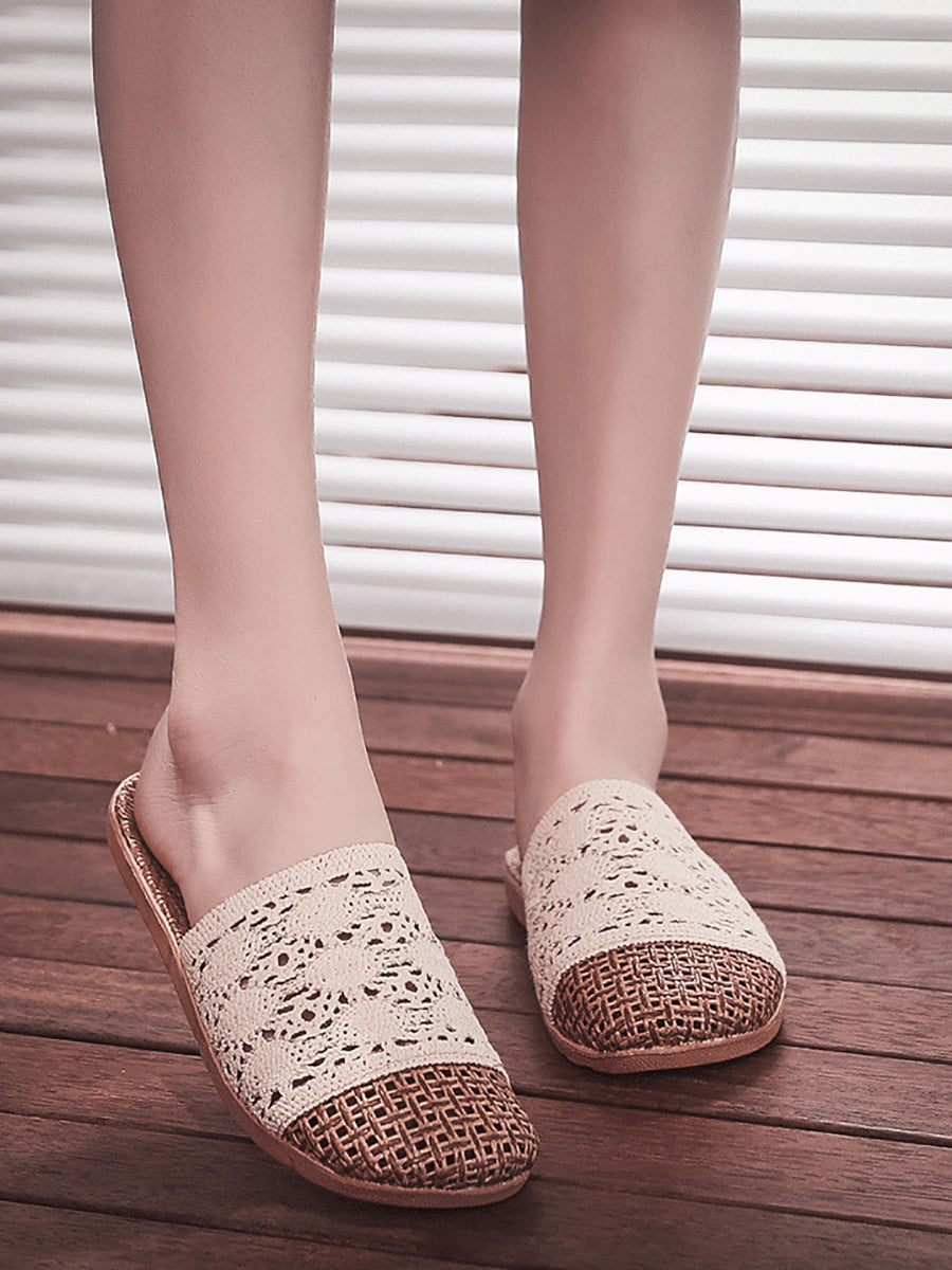 Summer Rattan Weaving Indoor Slippers Bn1024