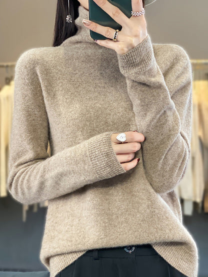 Autumn Turtleneck 100%wool Soft Sweater Ba1037