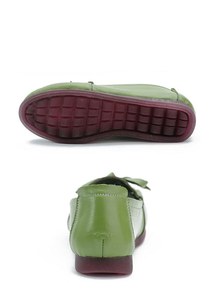 Summer Soft Leather Weave Flat Shoes Fg1019