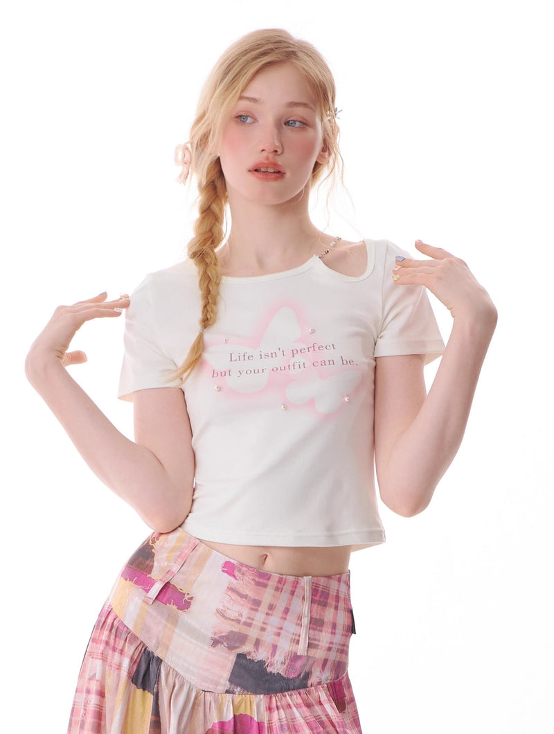 Butterfly Quote Pearl T-shirt