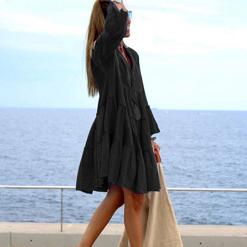 Autumn Jumpsuit Loose Stitching Dress