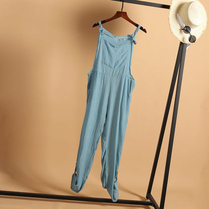 Autumn Beach Trousers Color Wide Leg Jumpsuit Playsuit