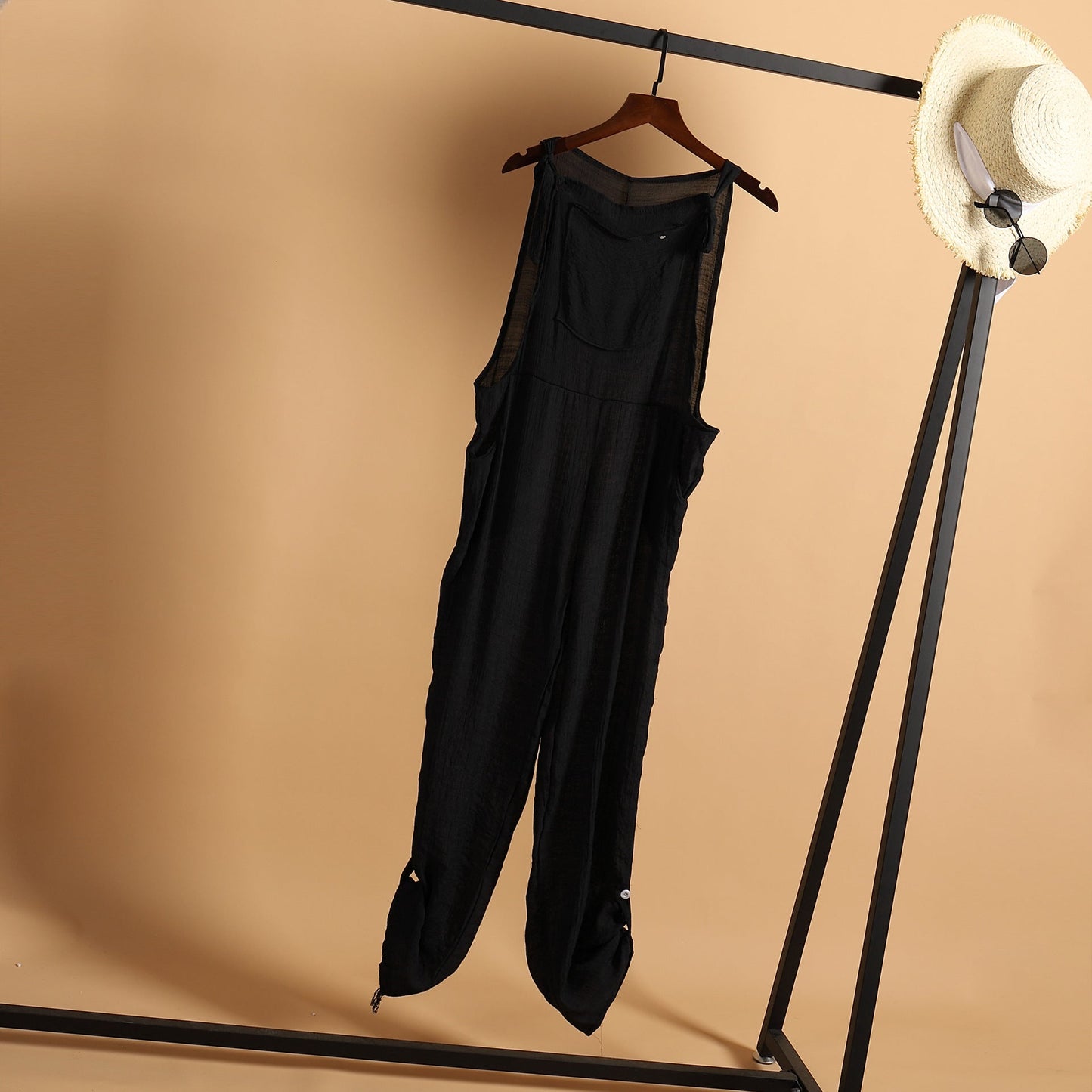Autumn Beach Trousers Color Wide Leg Jumpsuit Playsuit
