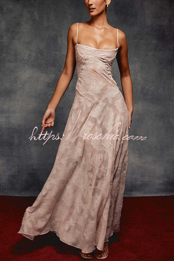 Suspenders See-through Holiday Slim Maxi Dress