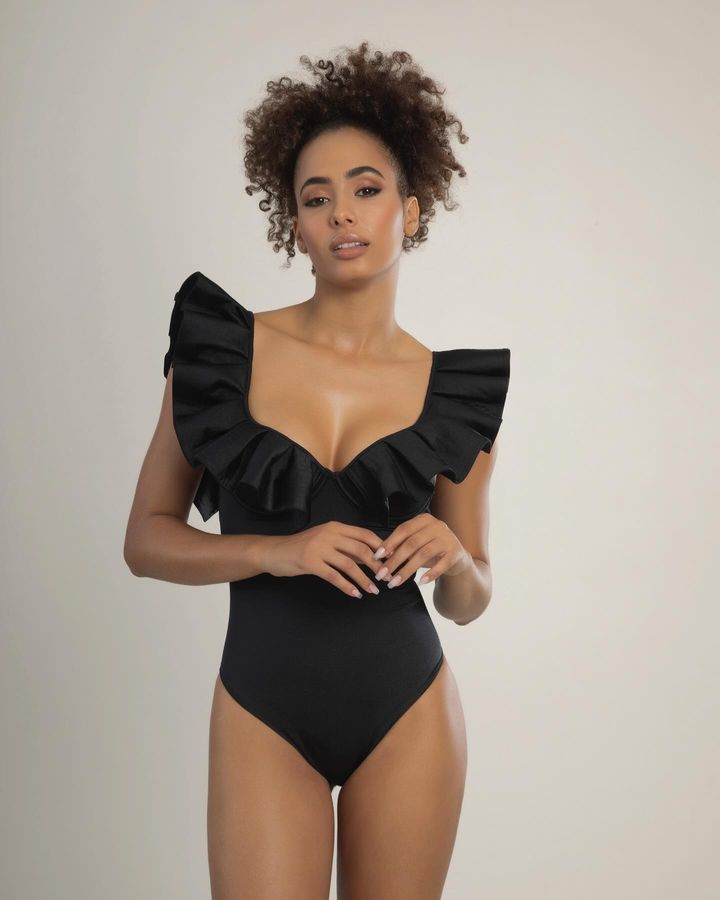 Ruffled Swimsuit and Skirt
