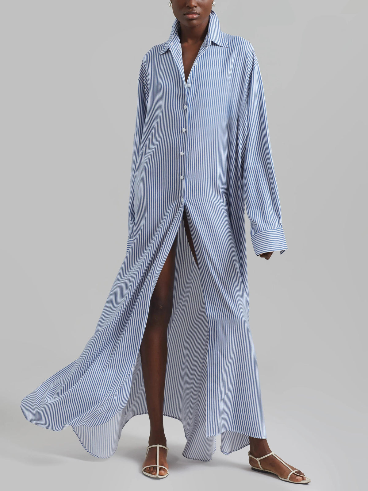 White/Blue Stripe