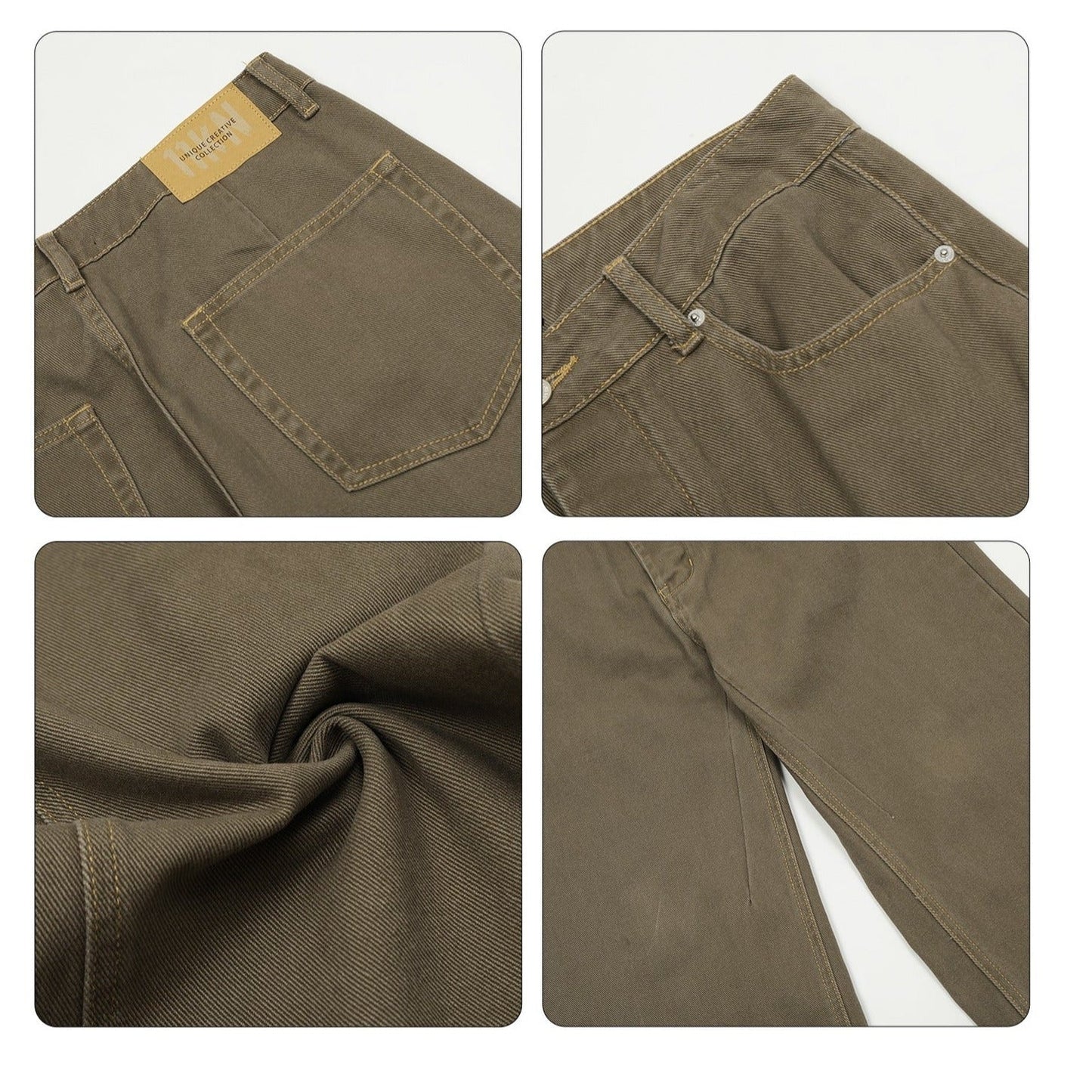 Wide-leg Workwear-style Pants