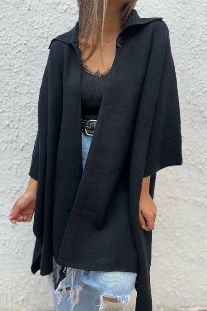 Color Cardigan Loose Single Button Windbreaker Jacket