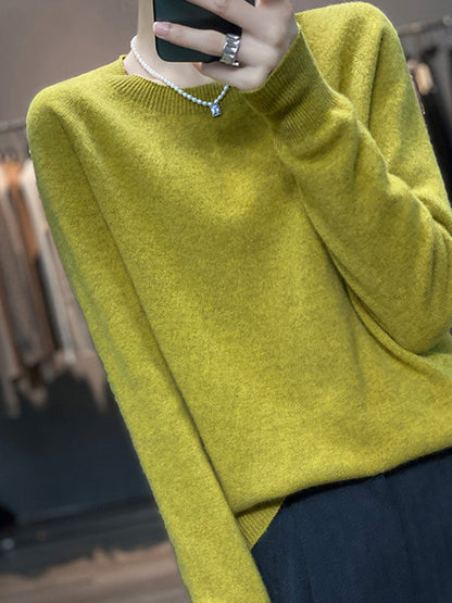 Blue Round-neck Long Sleeve Sweater An1059