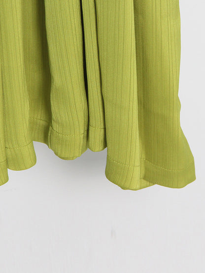 High Waisted Loose Belted Color Boat Neck Midi Dresses