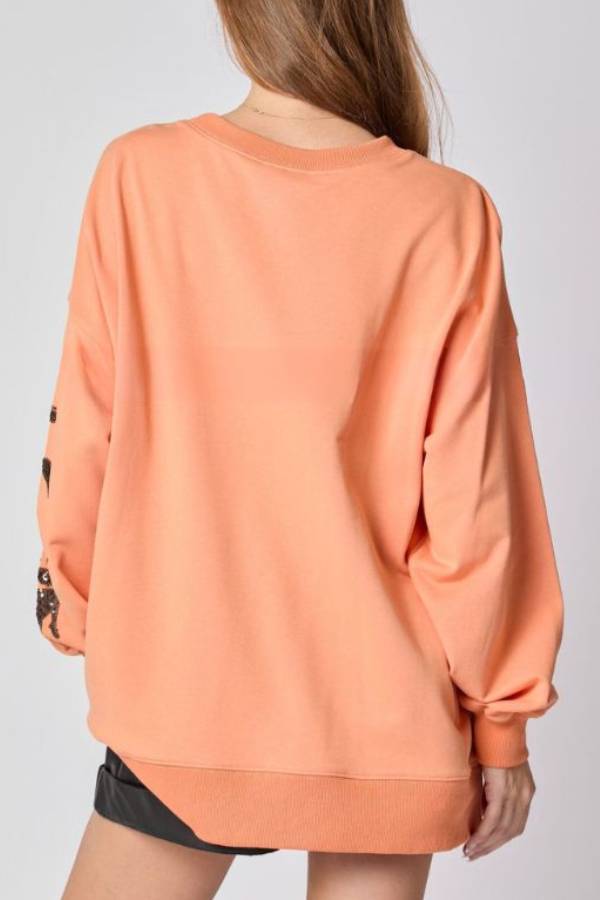 Halloween Witch Sequined Sweater Loose Top