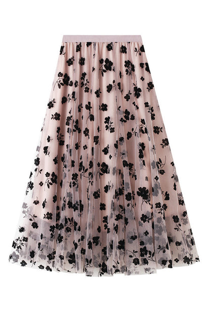 Long Slim Draped Gauze Skirt Super Fairy Fairy Pleated Skirt