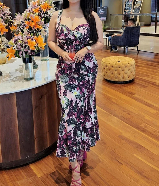 Fishtail Sleeveless Midi Dress