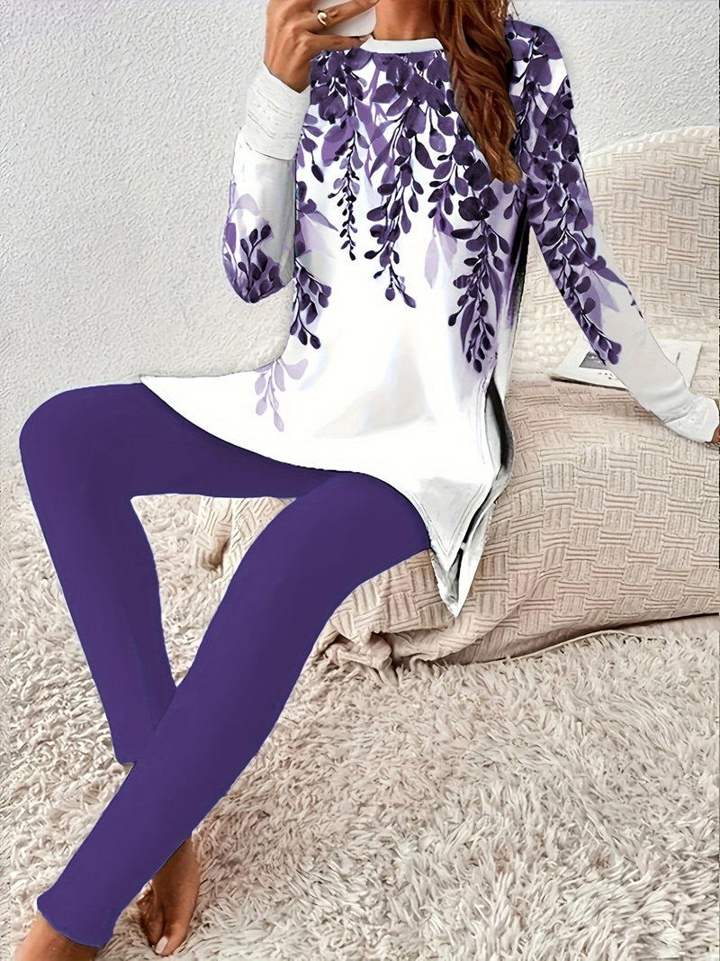 Lace-trimmed Two-piece Set