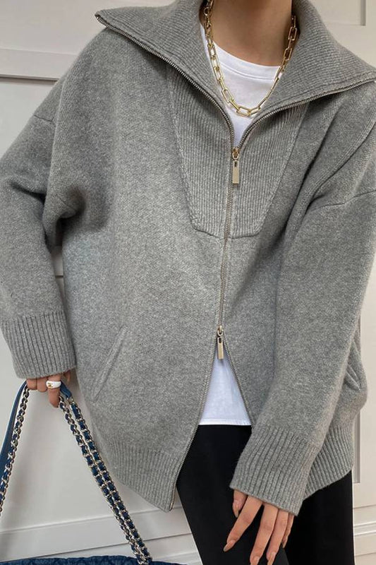 Oversized Open Collar Cardigan