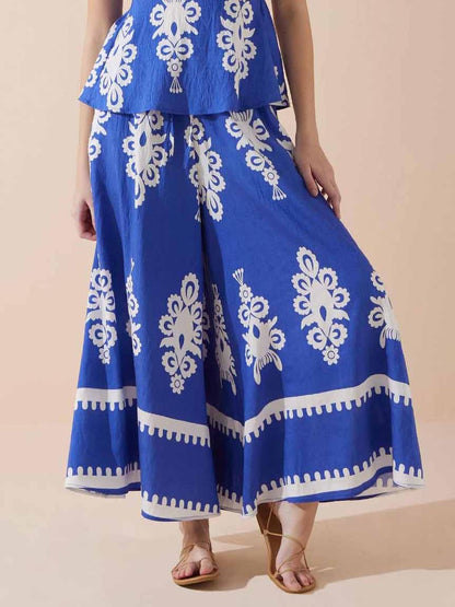 Exquisite Style Contrasting Loose Wide-leg Pants