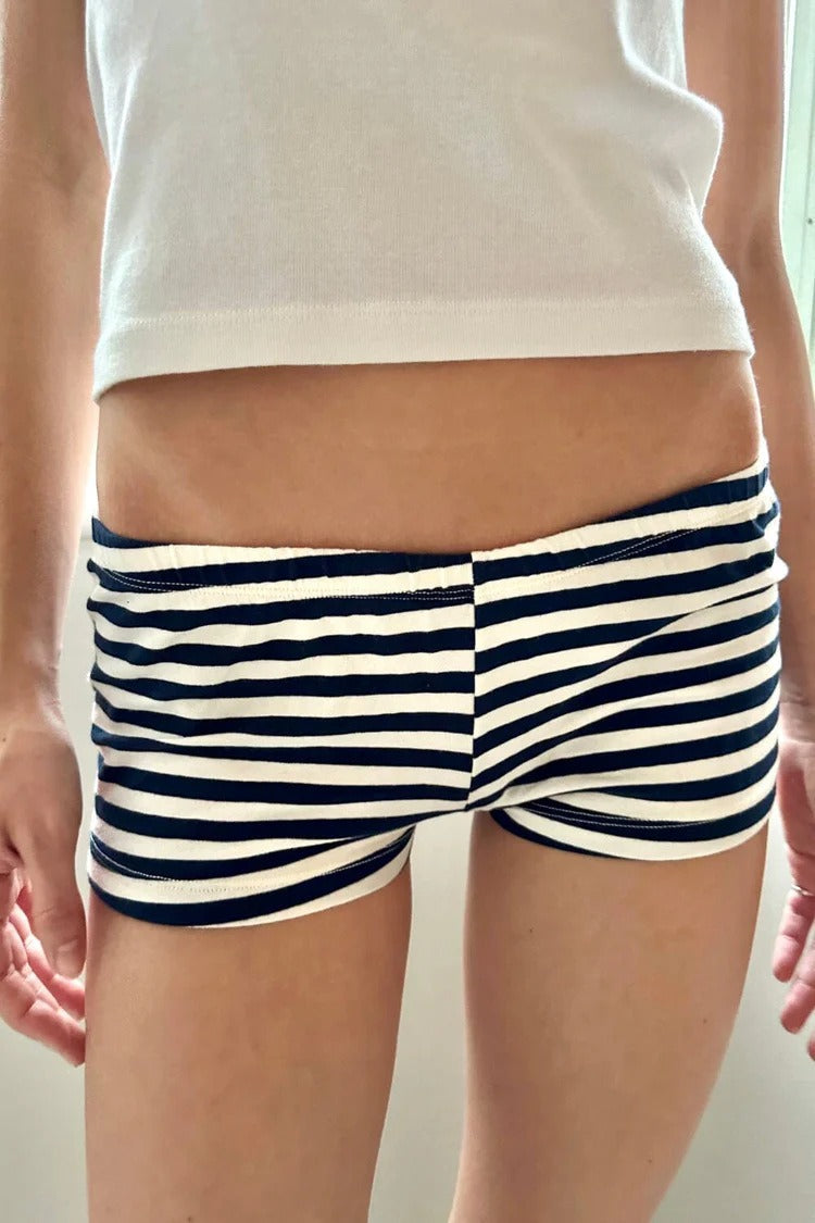 Stripe Skinny Low Waist Shorts