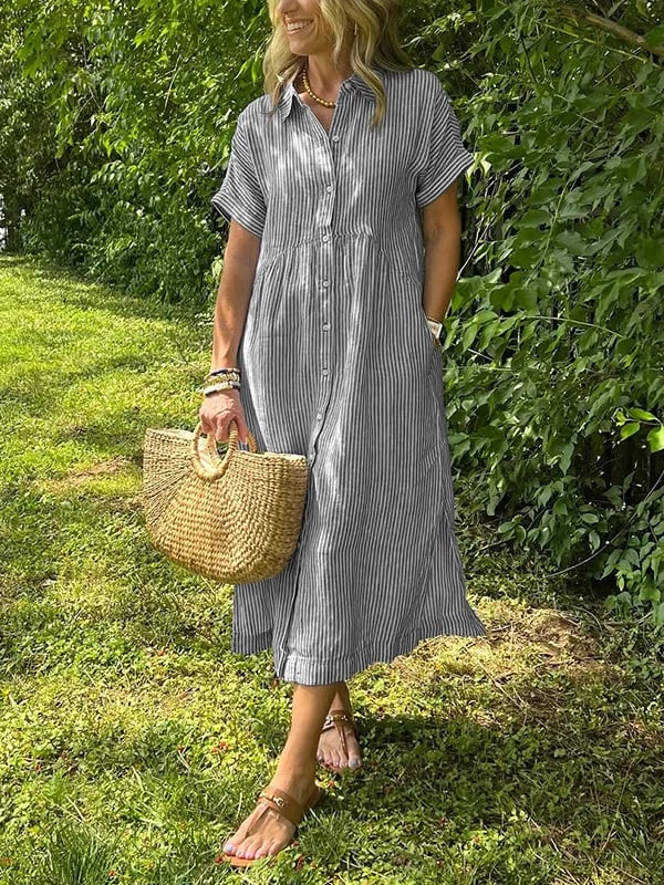 Jovie - Classic Striped Maxi Dress