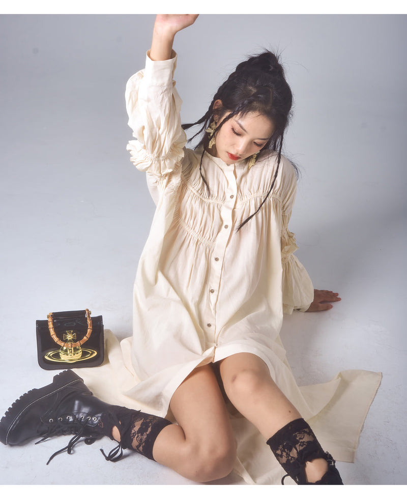 Cotton Ruffle Maxi Dress