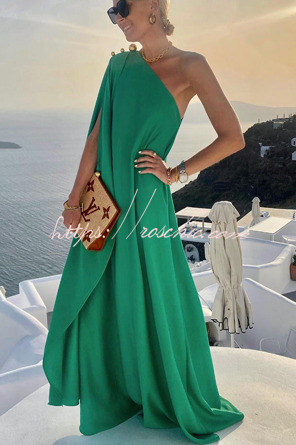 Alyse One Shoulder A-line Maxi Dress