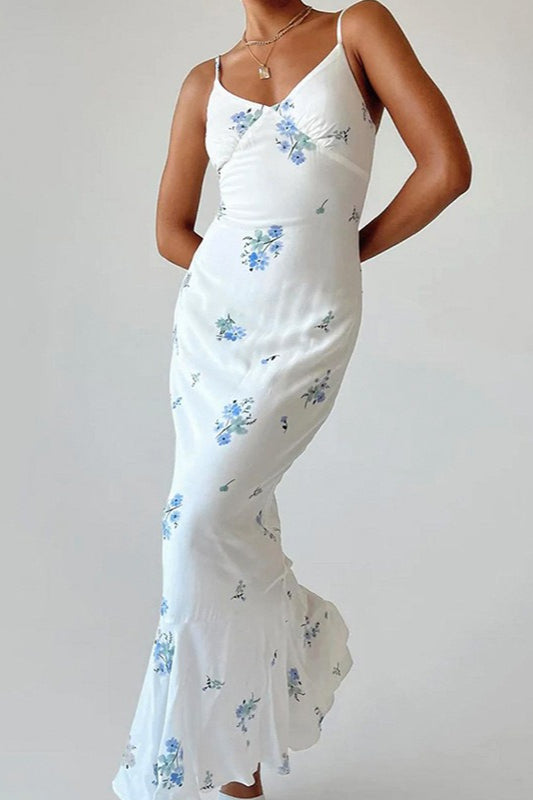 Print Slim Cami Maxi Dress