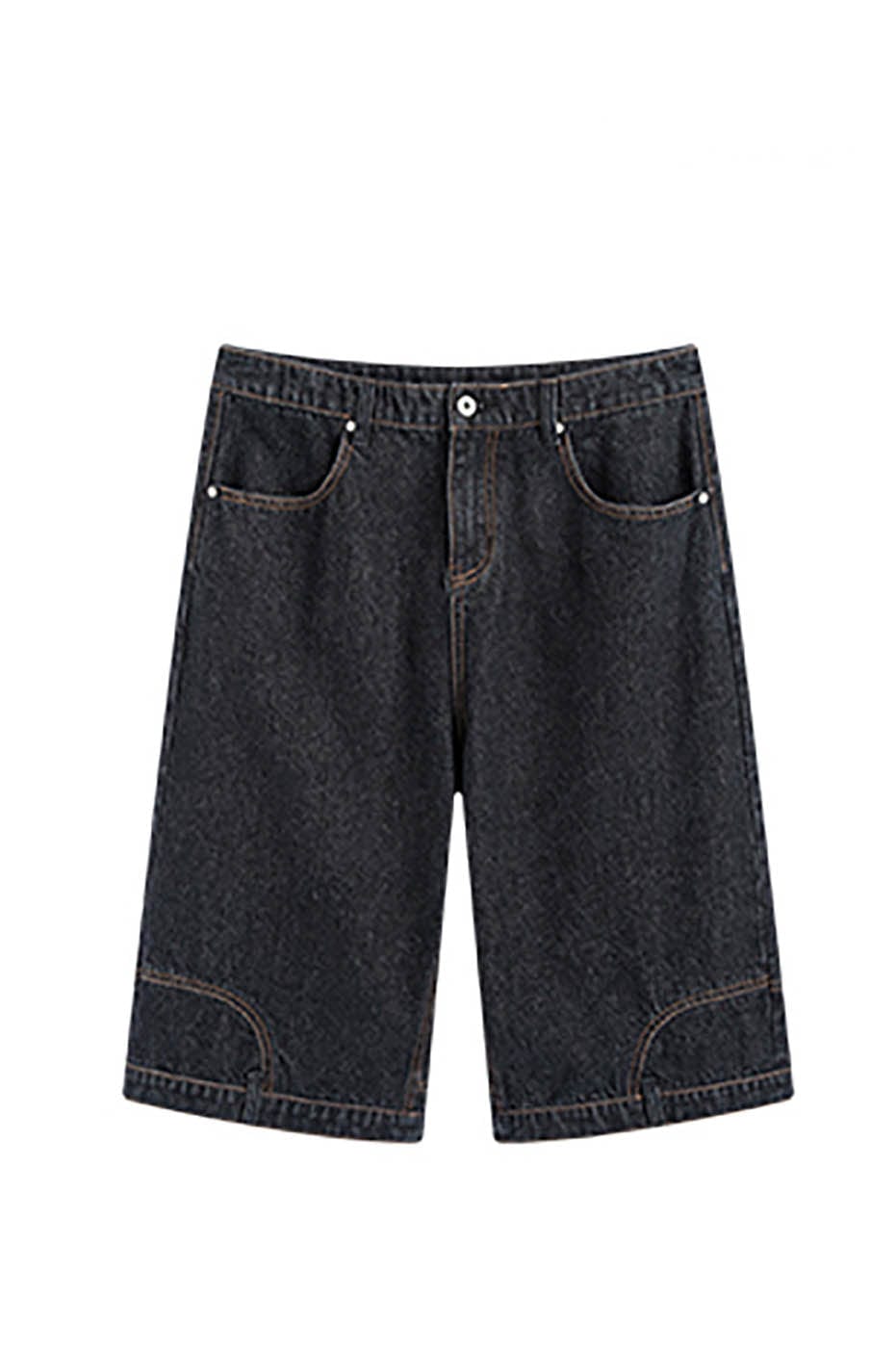 Inverted Wide Leg Denim Shorts