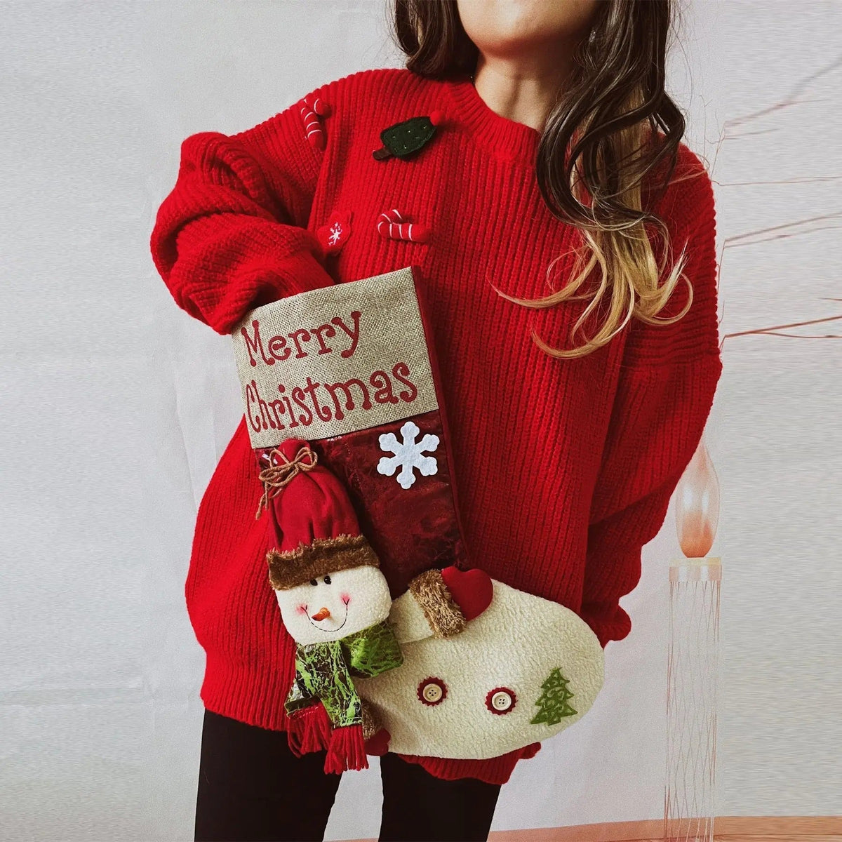 Marina® | Women's Christmas sweater with a structured design