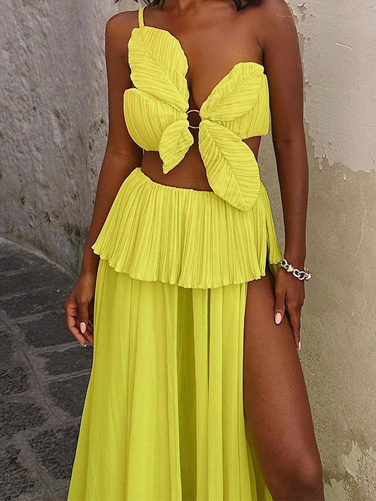 Beach Vacation Color Swimsuit and Skirt
