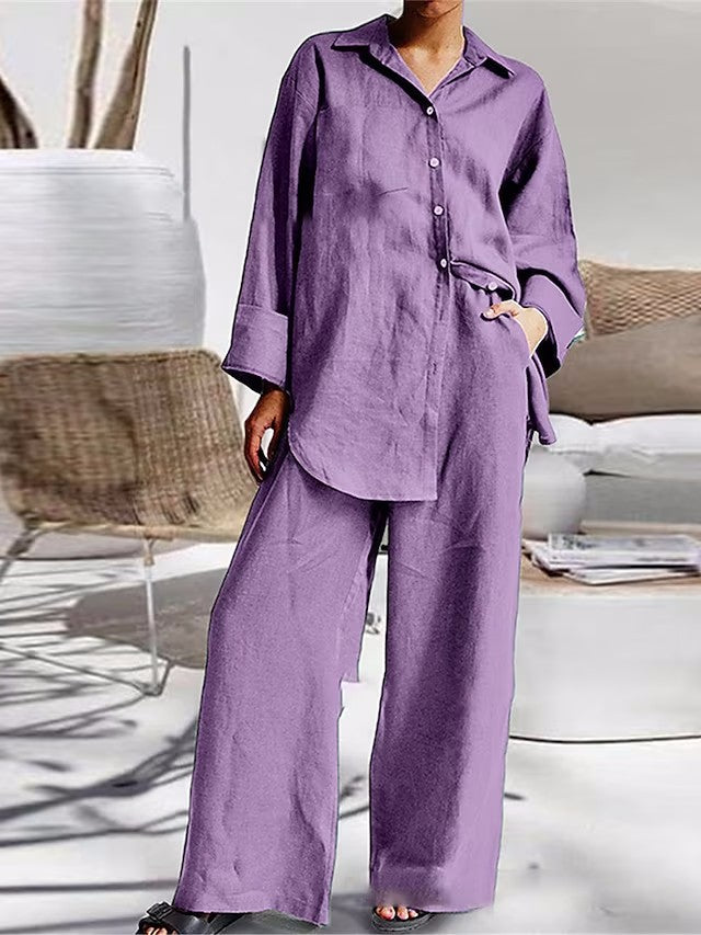 Long Sleeves Shirt and Pants Sets