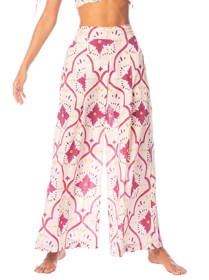 Printed Bikini and Pants Cover-up