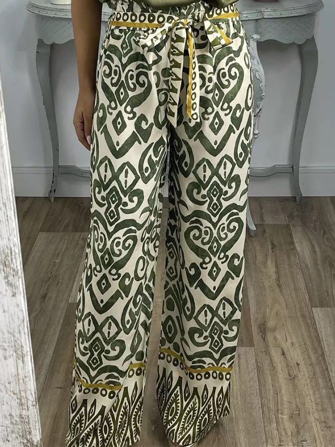 Geometric Printed Pants