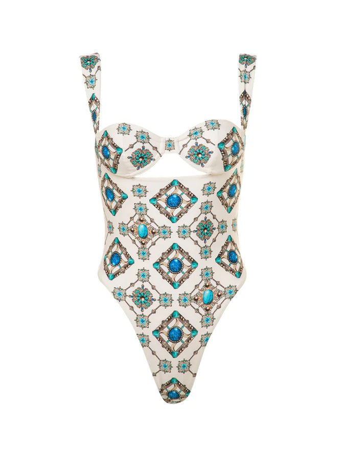 Jewelry Printed Bikini and Skirt or Pants