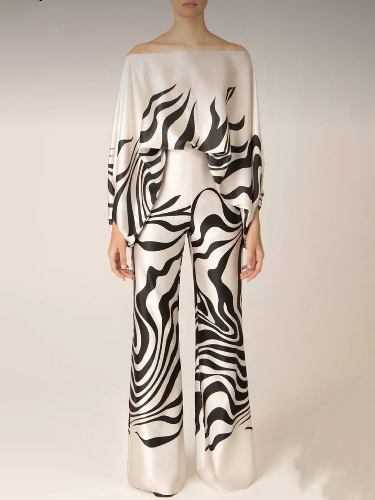 Printed Shirt and Pants Two Piece Set