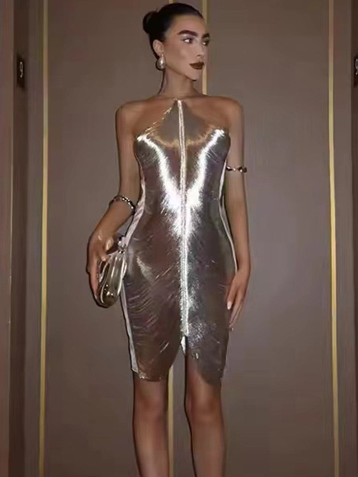 Halter Neck Fringed Resort Party Mini Dress