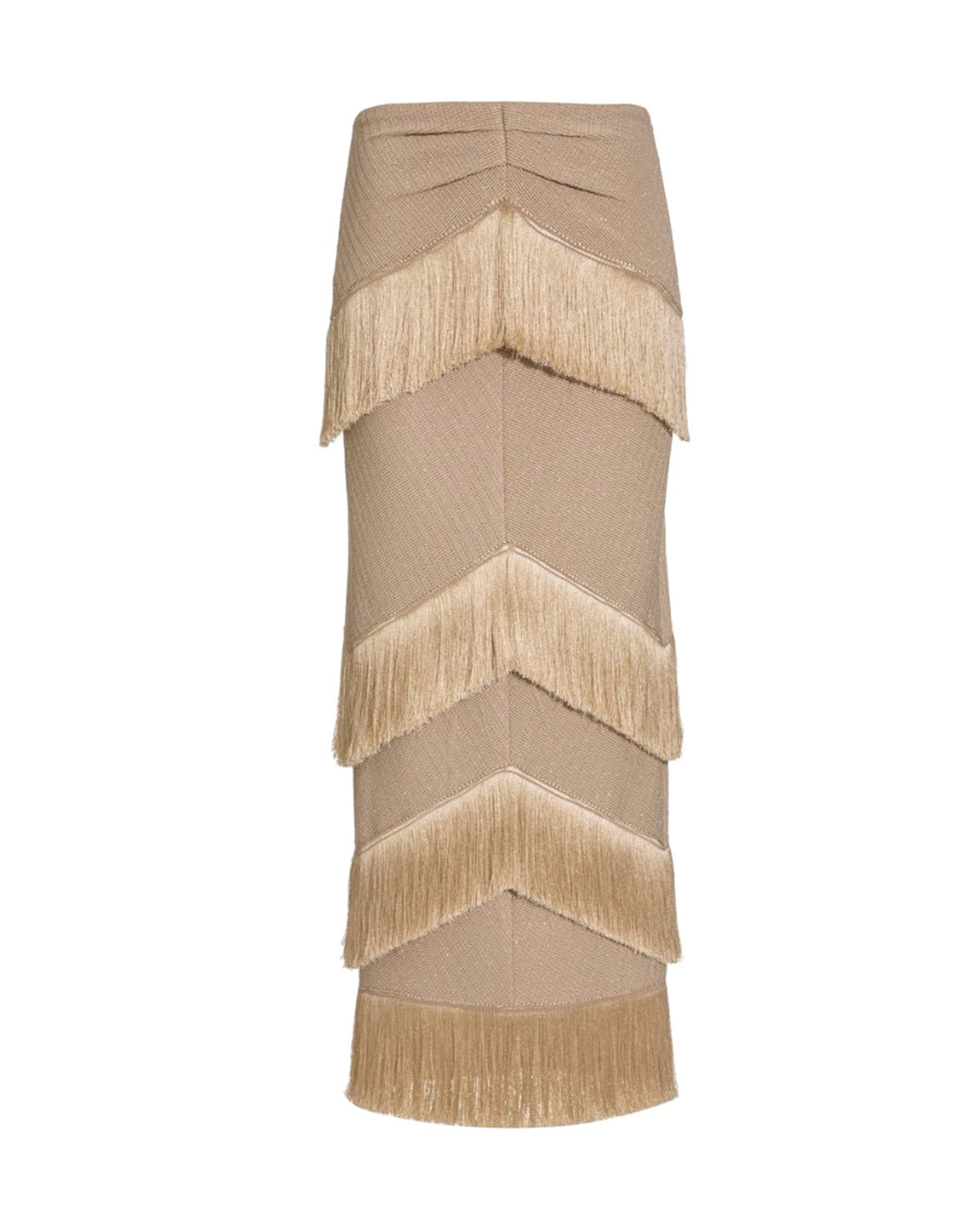 V-neck Fringe Beach Fringed Color Bikini Swimsuit and Skirt