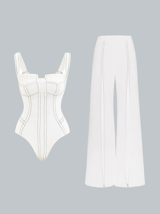 Pocket One Piece Swimsuit and Pants