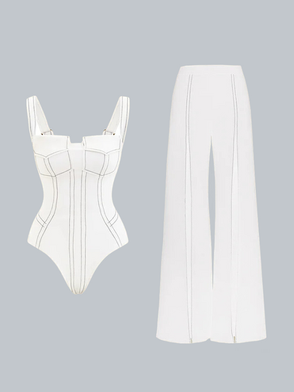 Pocket One Piece Swimsuit and Pants