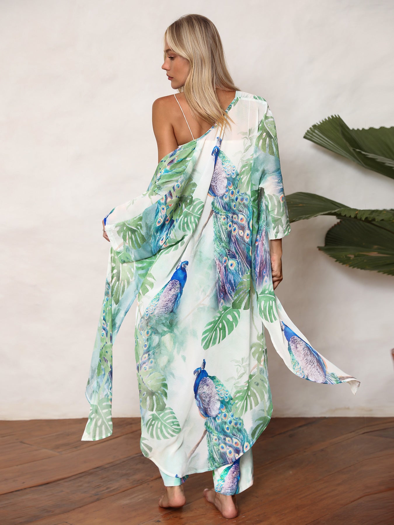 Holiday Printed Kimono and Pants Sets