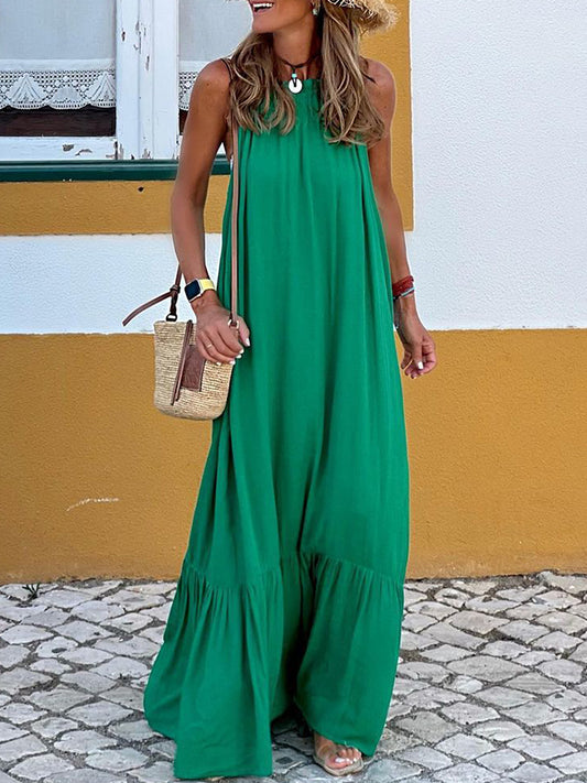 Halter Sleeveless Maxi Dress