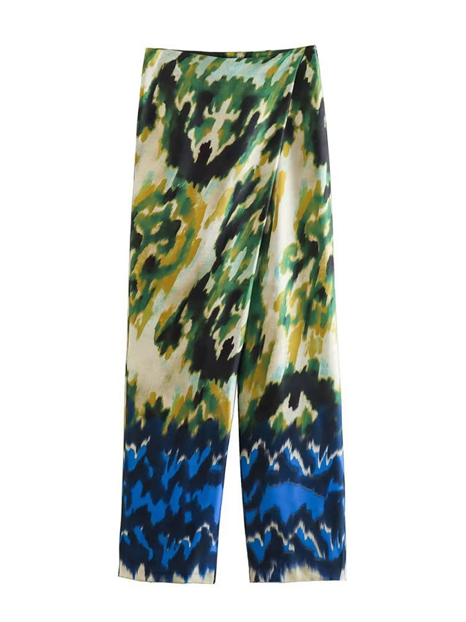 Long Sleeves Printed Blouses and Pants