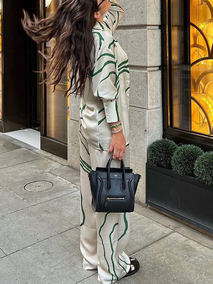 Graphic Printed Shirt and Pants Set