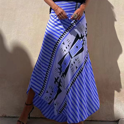 Printed Holiday Loose Skirt
